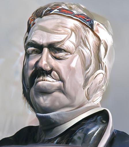 Chester Arthur as 80s Character in Struzan Oil Painting