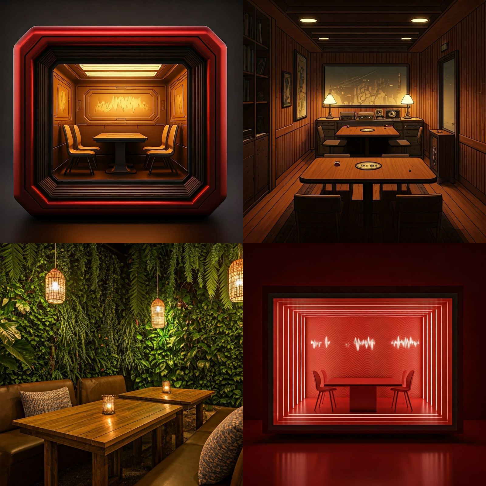 Tables and Chairs with Pleasant Sounds, Comic Book Art