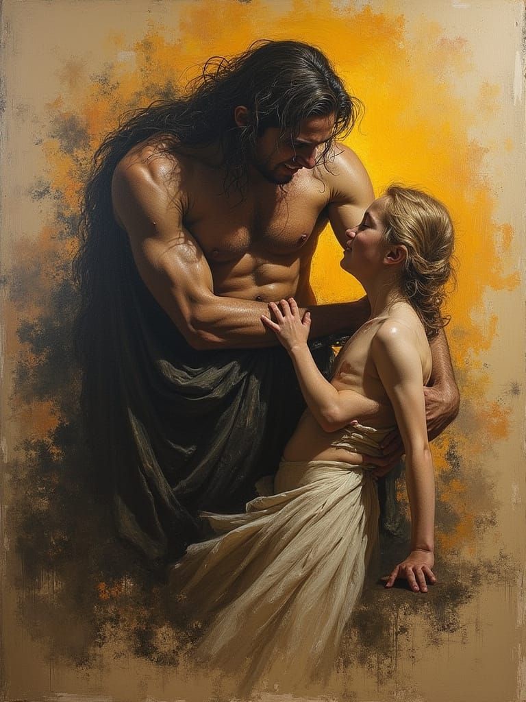 Unfinished Baroque Masterpiece with Oil and Pencil Sketch