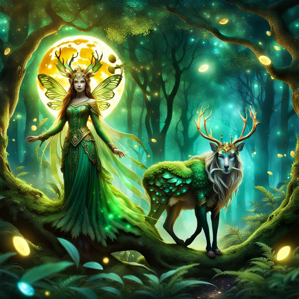 Mystical Forest Empress Shape-Shifting in Enchanted Forest