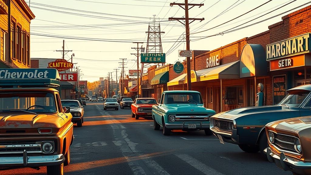 Nostalgic Chevrolet Heaven Under Golden Hour