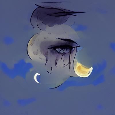 Melancholy Landscape Under a Weeping Moon