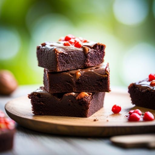 Delicious Brownies in Professional Photography Style