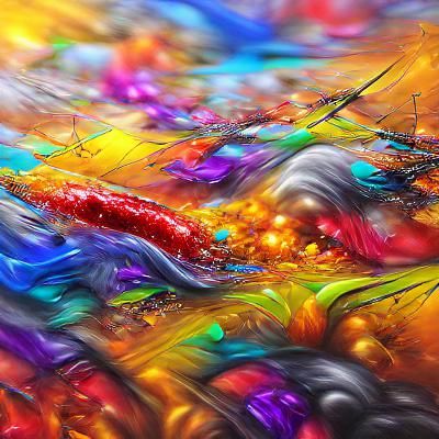Abstract Painting of Fear in 8K Resolution