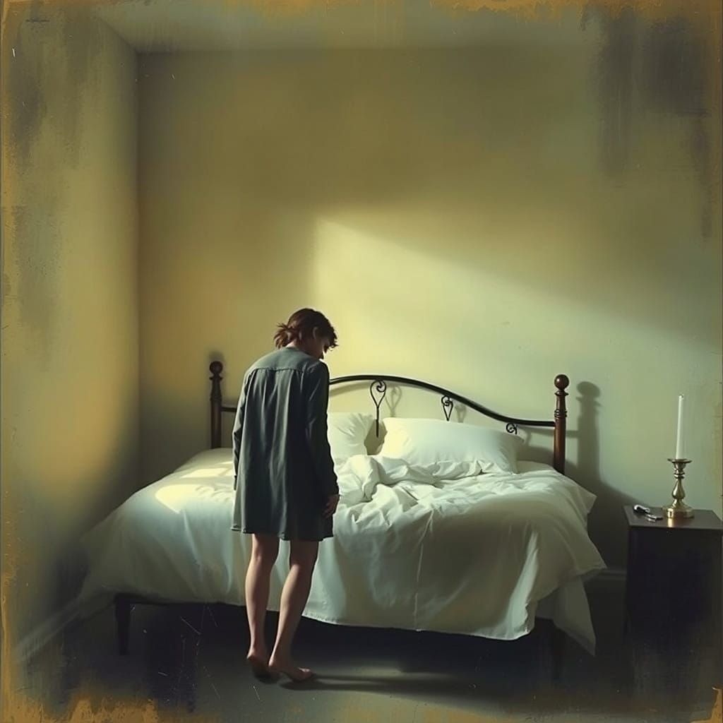 Quiet Intimacy in a Softly Lit Chamber