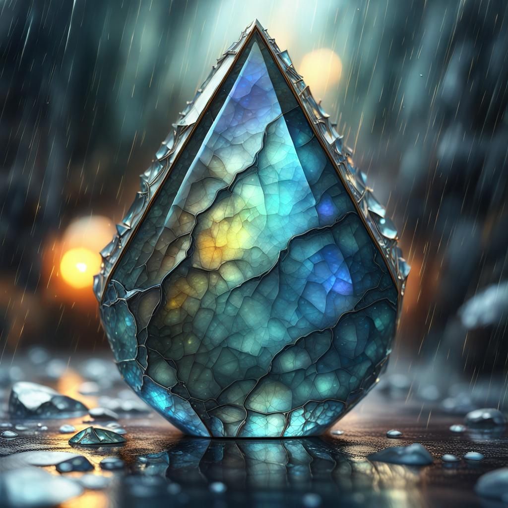 Crystal Pear Diamond Painting in Dark Art Style
