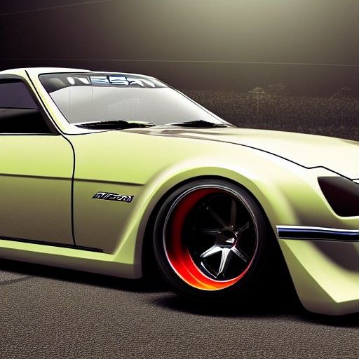 Modernised Nissan 240z Drift Car Concept Art