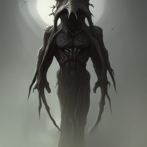 Hooded Alien Creature in Dark Fantasy Art