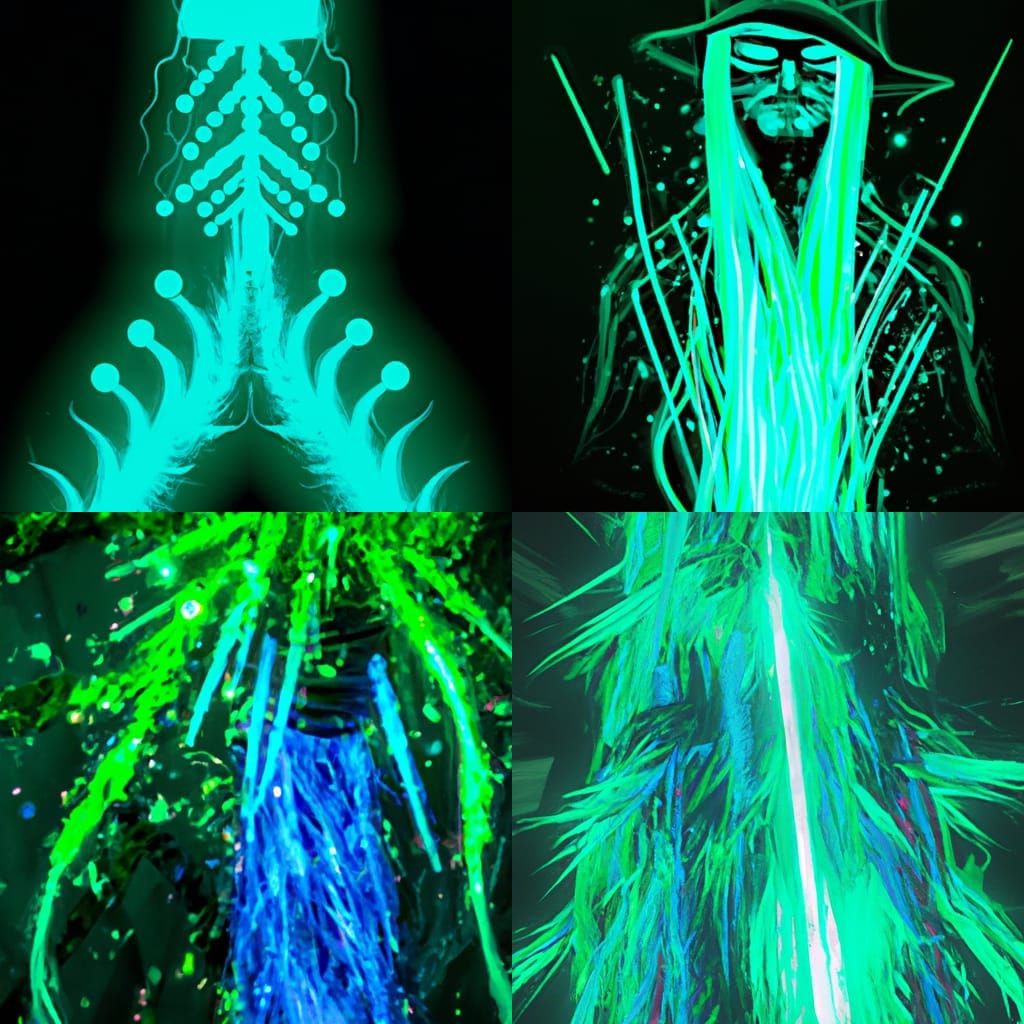 Fiber Optic Wizard in Cyberpunk Fantasycore Style