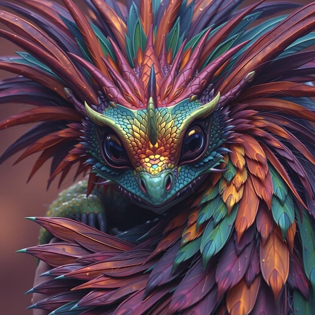 Rainbow Dragon Coiled in Hand, Film Aesthetic