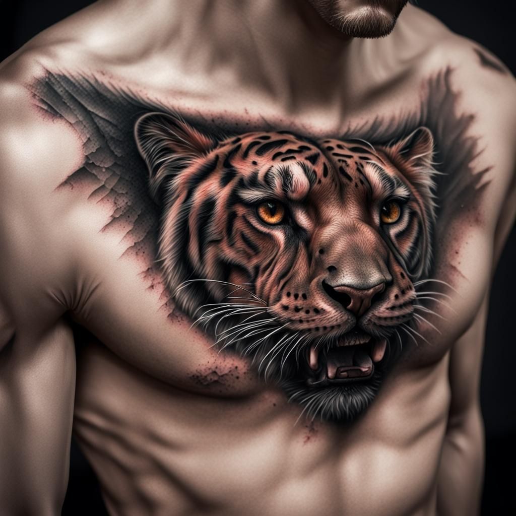 Hyperrealistic Scar Tattoo in High Definition