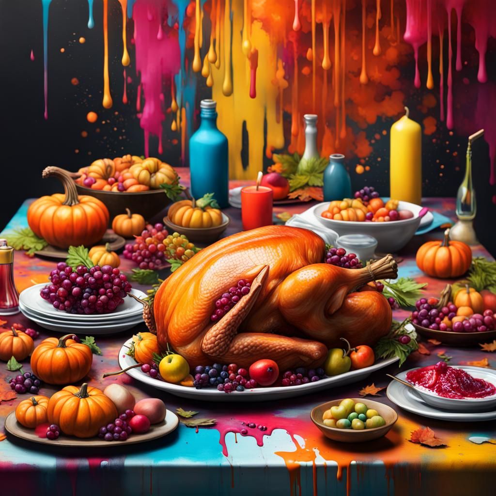 Graffiti Thanksgiving meal