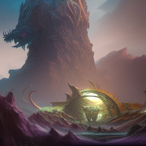 Azathoth: Blind Idiot God, Detailed Fantasy Art