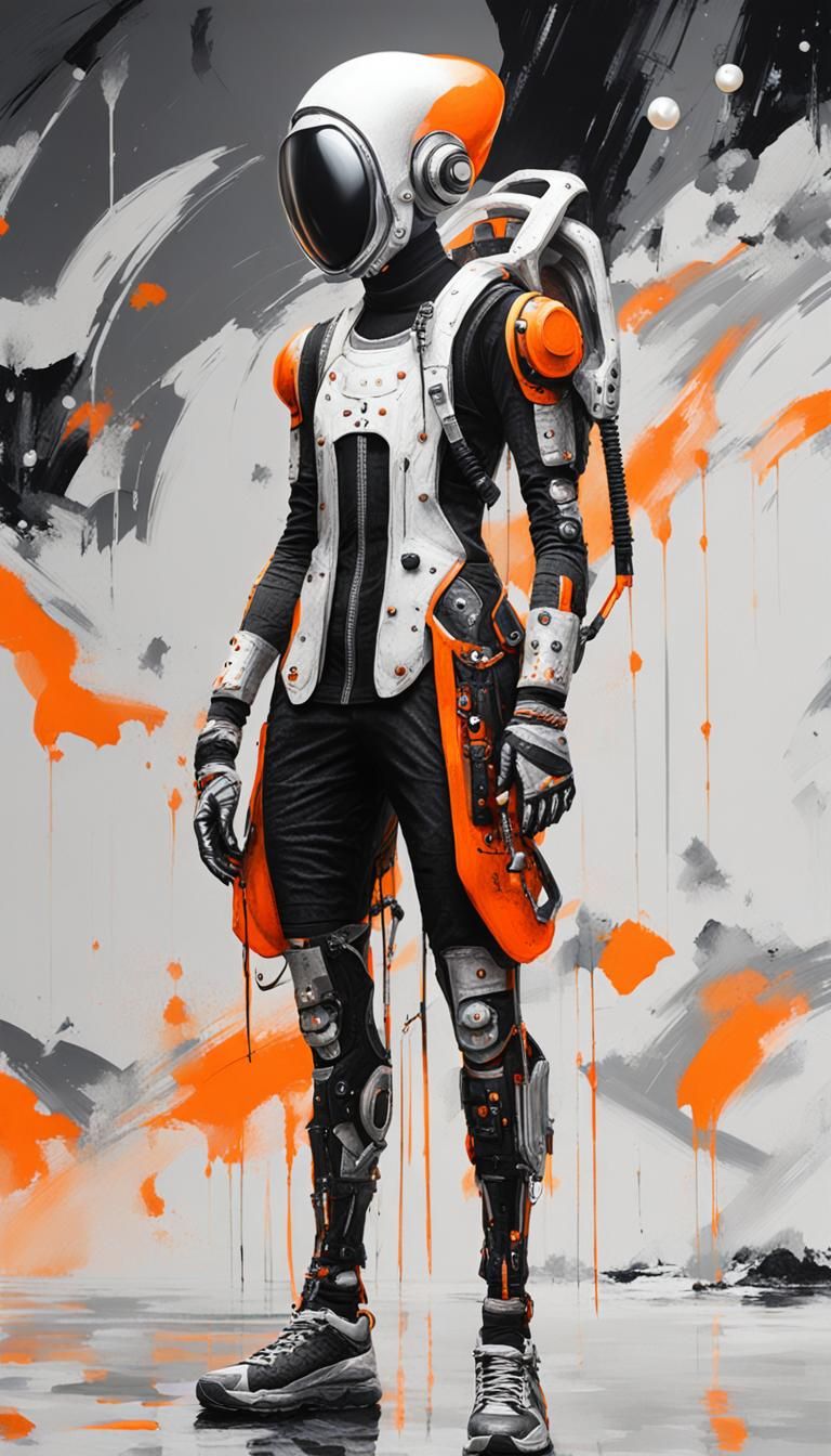 Minimalist Alien Cybergoth Fashion in Fluorescent Colors