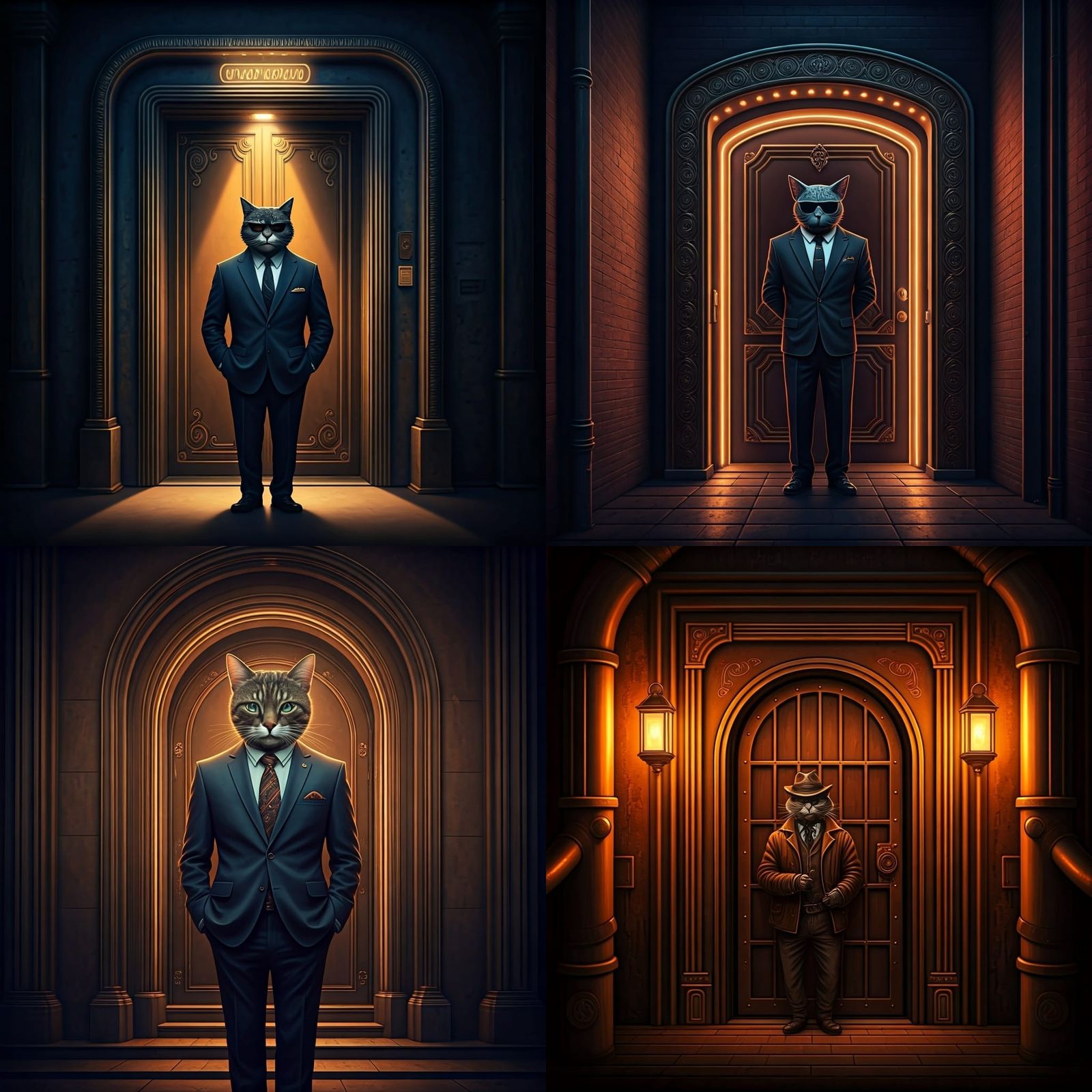 Mysterious Back Alley with Cat Bouncer