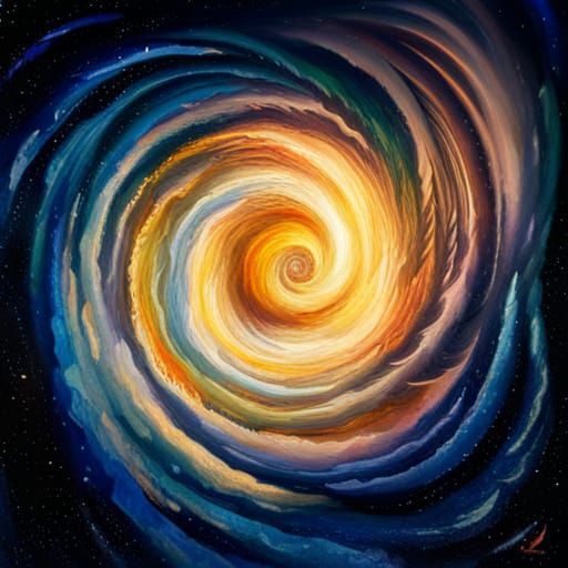 Wormhole in Space: Post-Impressionistic Turner Style