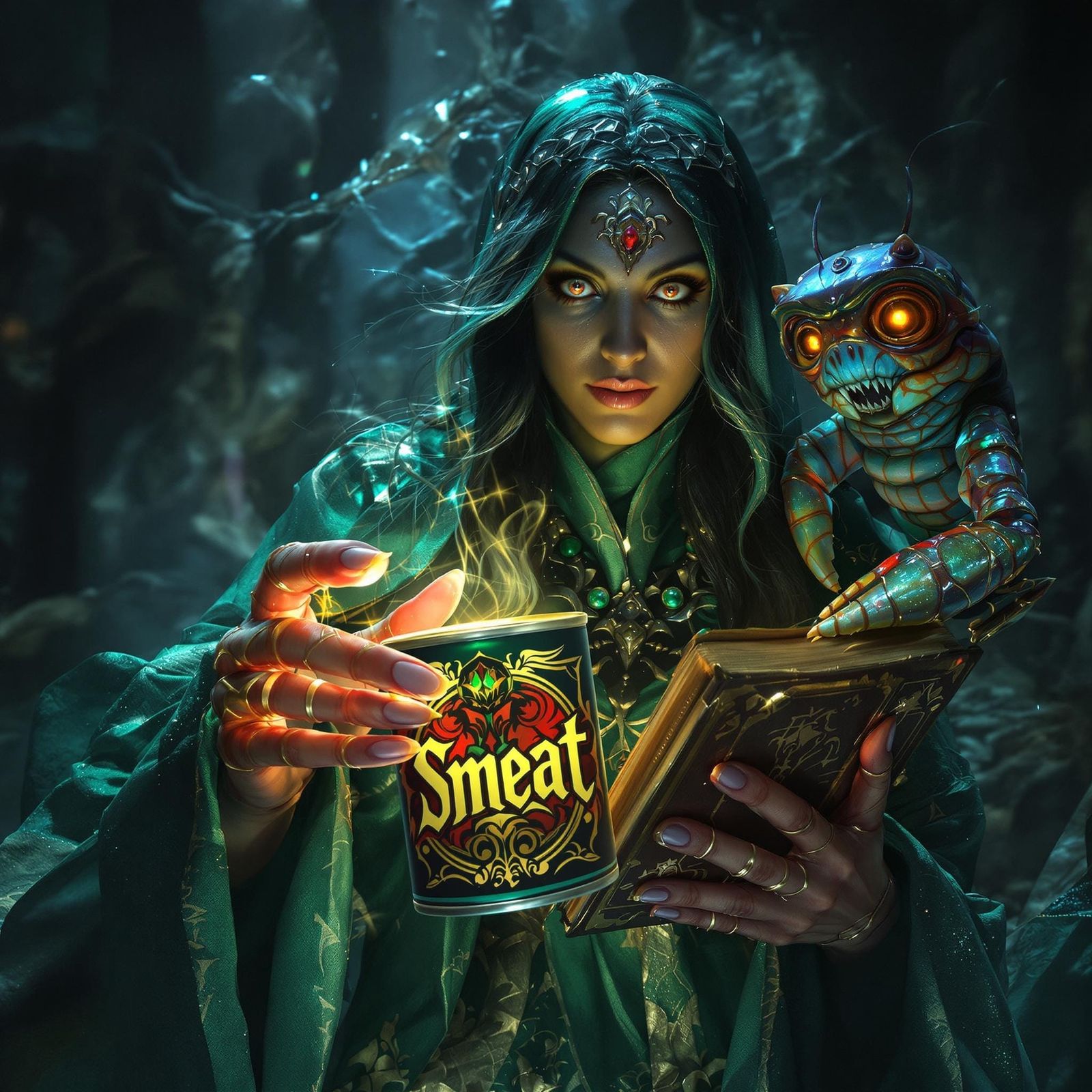 Mystical Sorceress Intrigued by Smeat