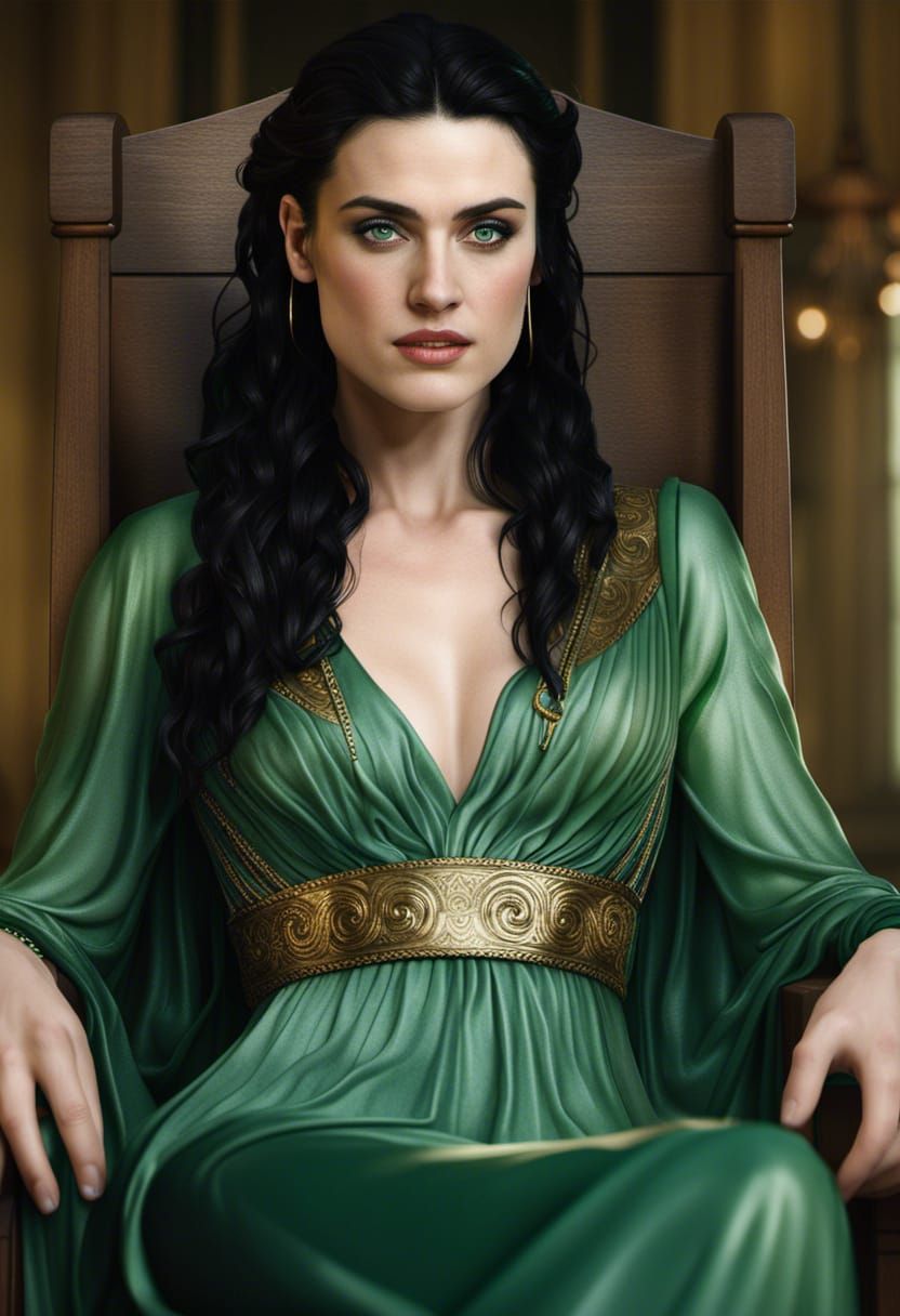 Greek Goddess Portrait in Photorealistic Style