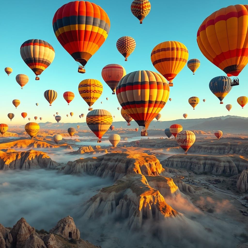 Sunrise Over Cappadocia's Vibrant Balloon Festival