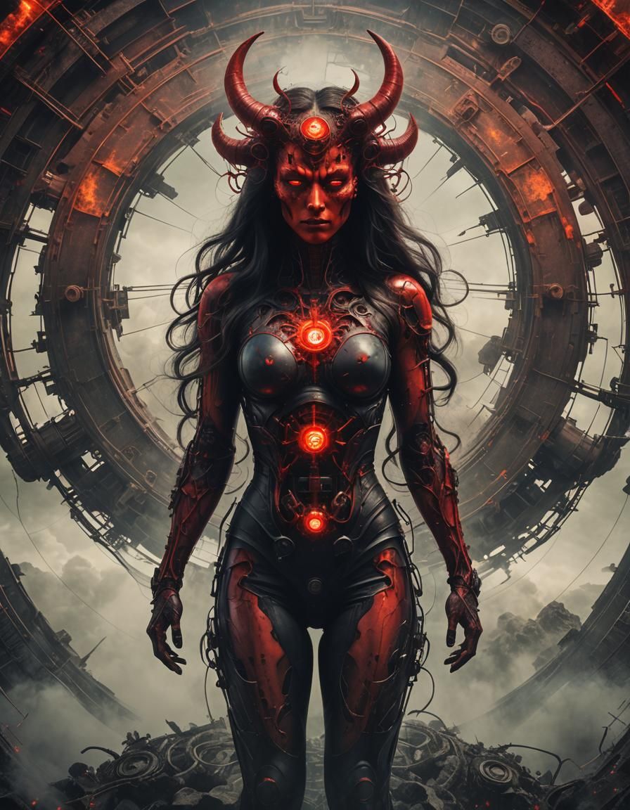 Dark Goddess in a symphony of red