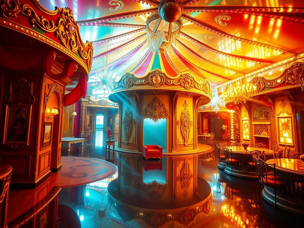 House Carnival Mirror Insanely HyperRealistic Insanely Hyper...