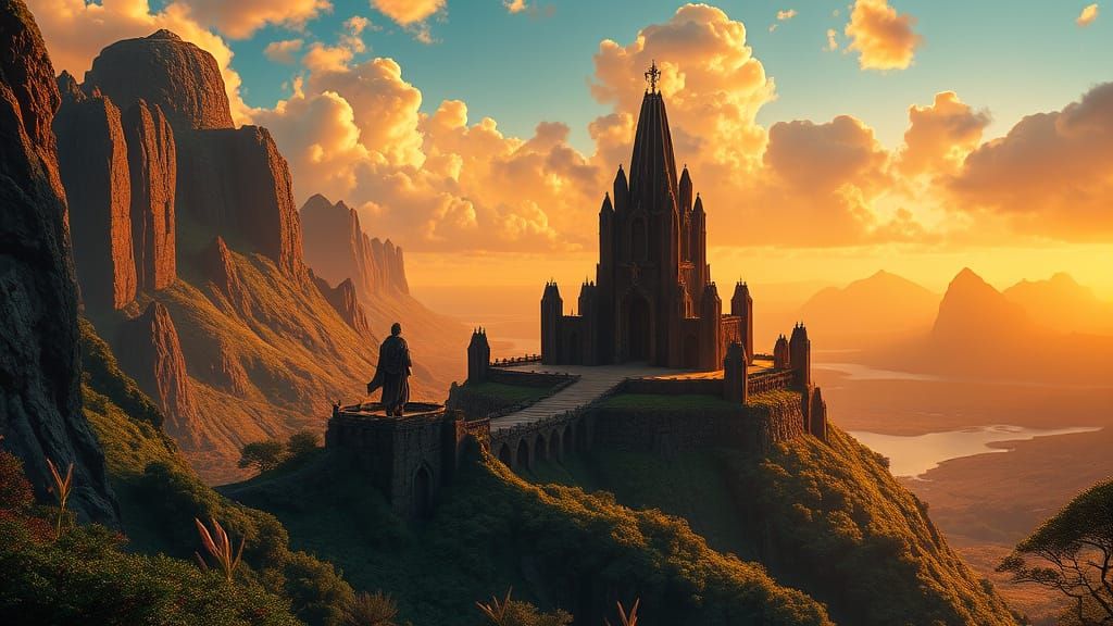 Radiumpunk Fantasy Landscape of the Ancient Azores