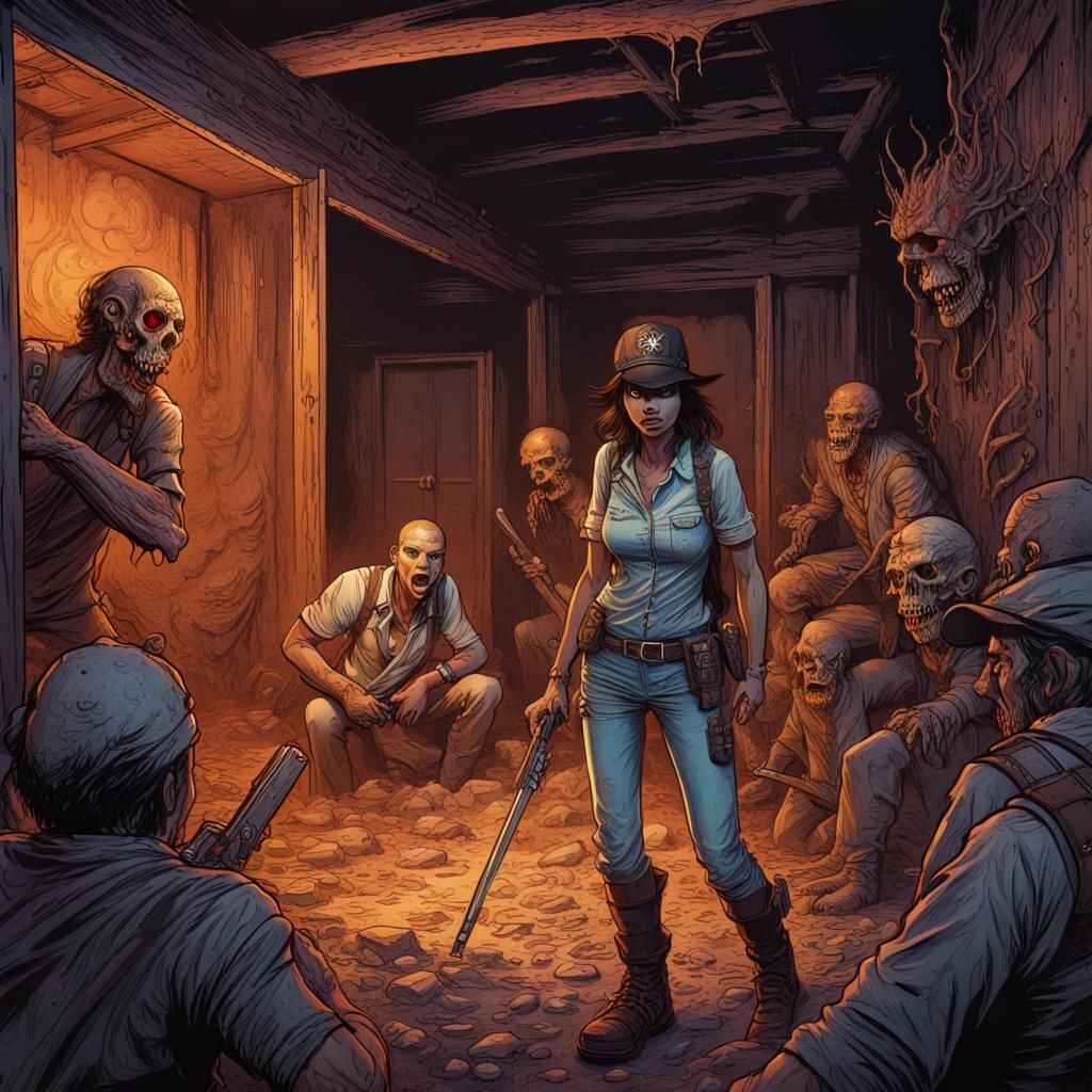 The Walking Dead: 1970s Fantasy Book Cover