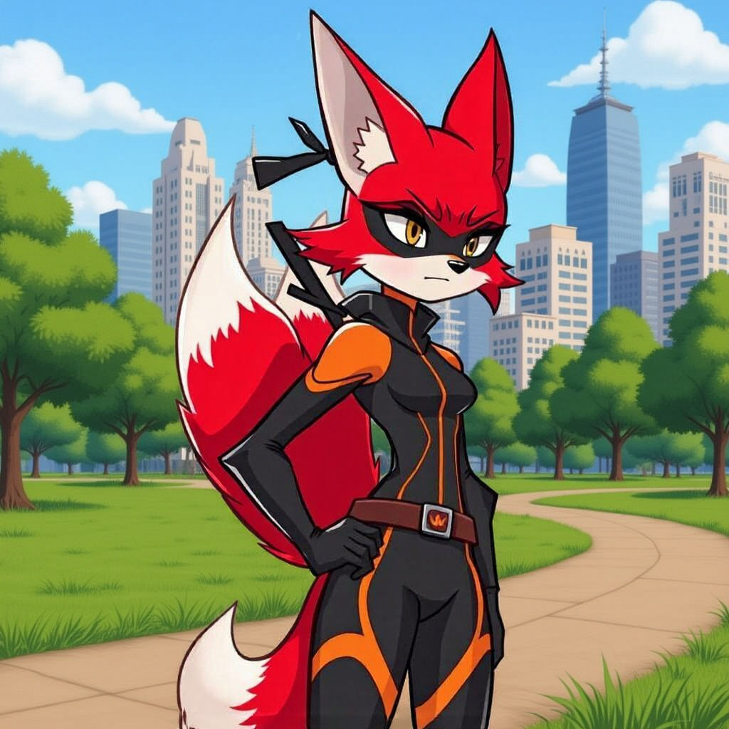 Taylor, ninja foxgirl superhero.