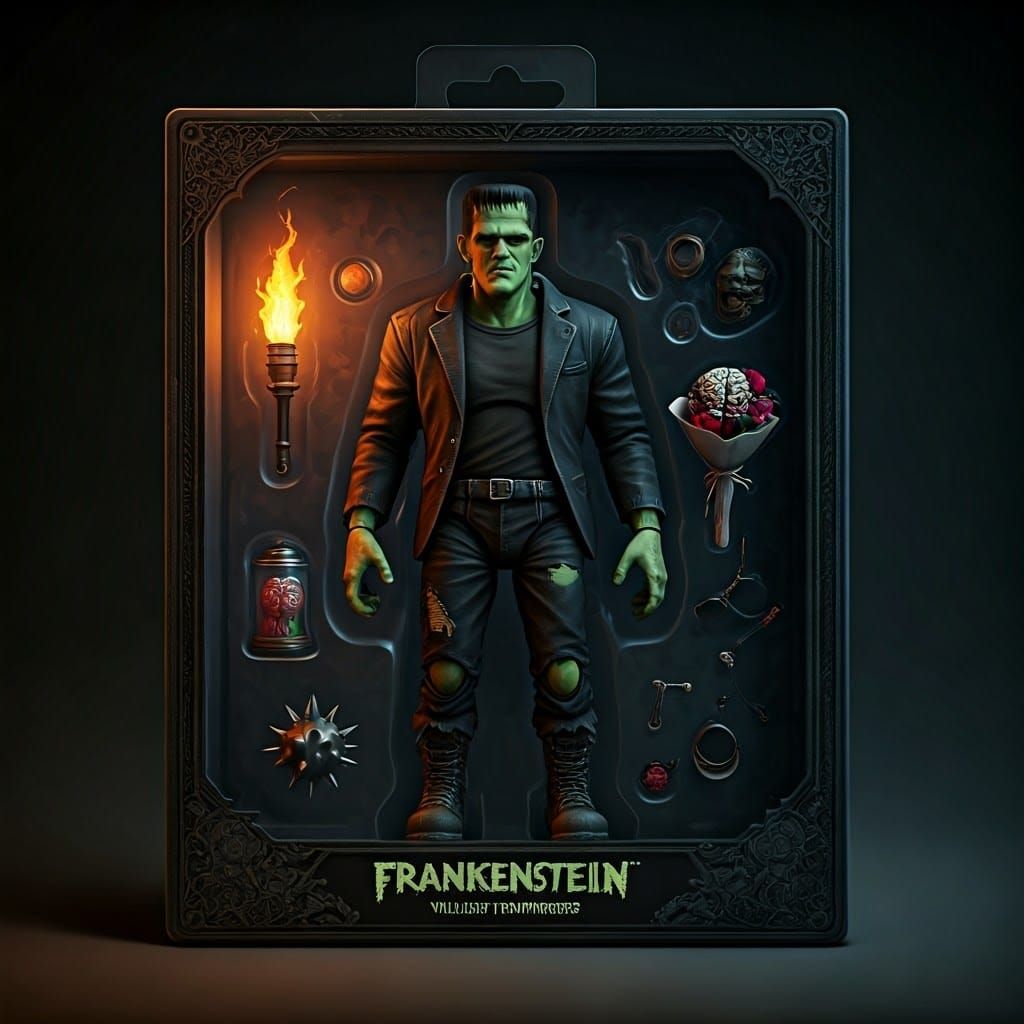 Frankenstein Action Figure: Hyperrealistic Collectible in Di...