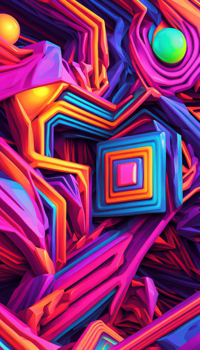 Organized Chaos geometric abstract art