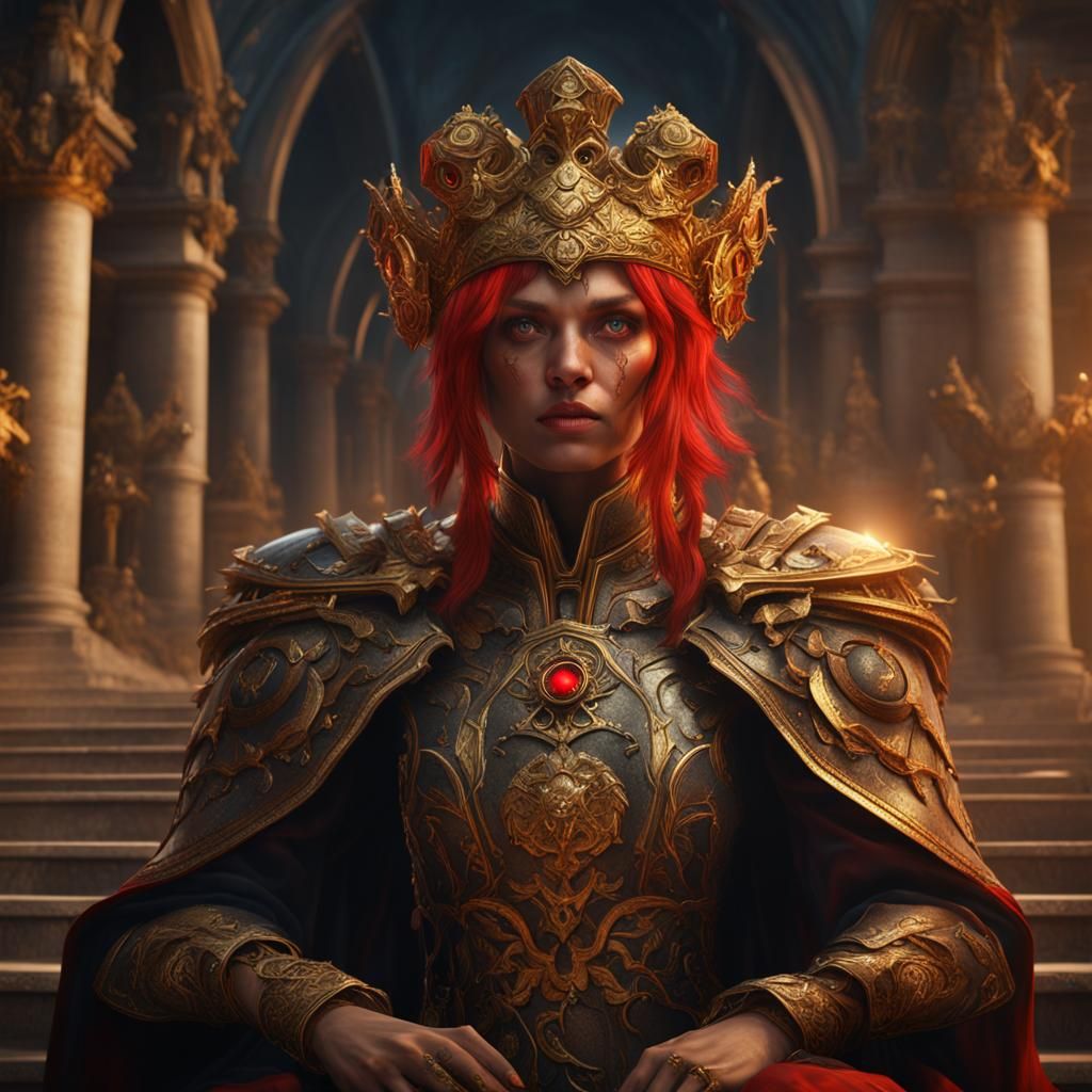 Woman as Judge and Pope in Detailed Matte Painting