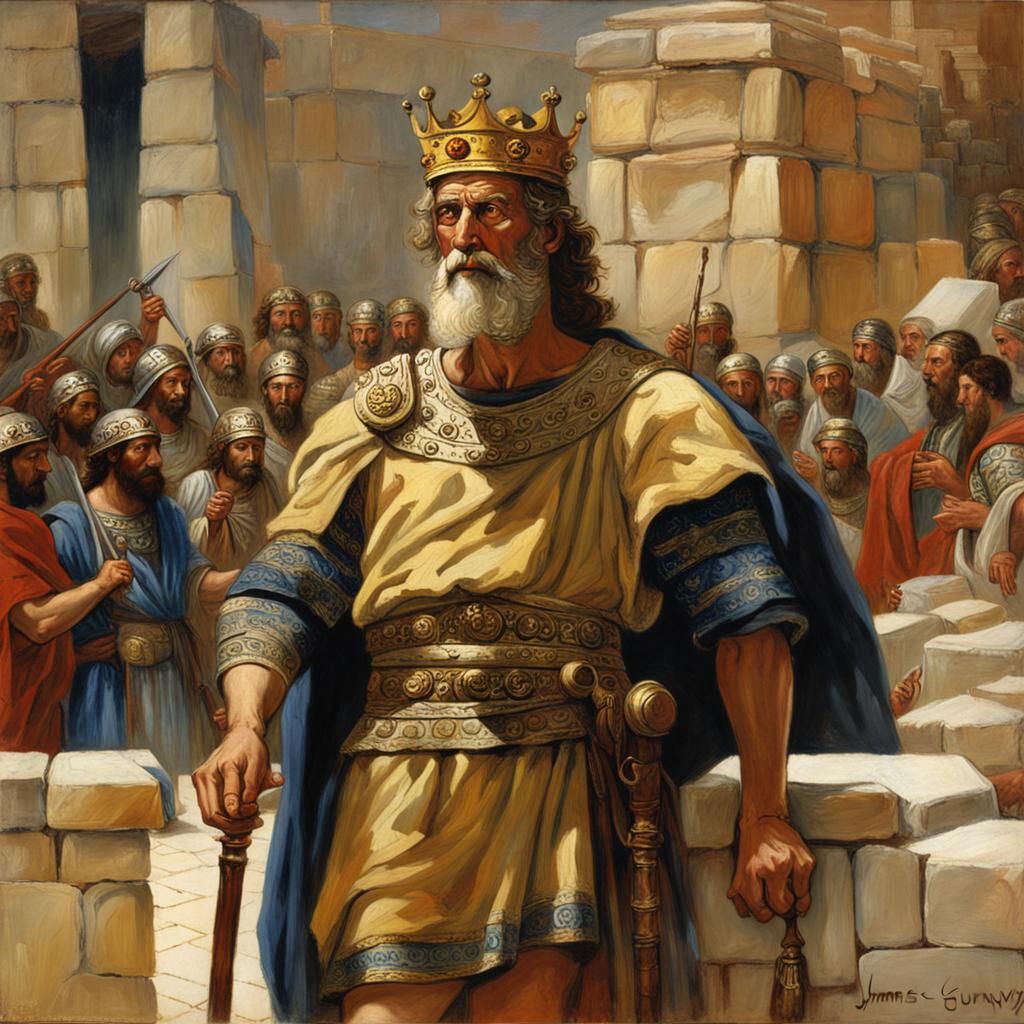 King David Portrait in Oil Painting Style