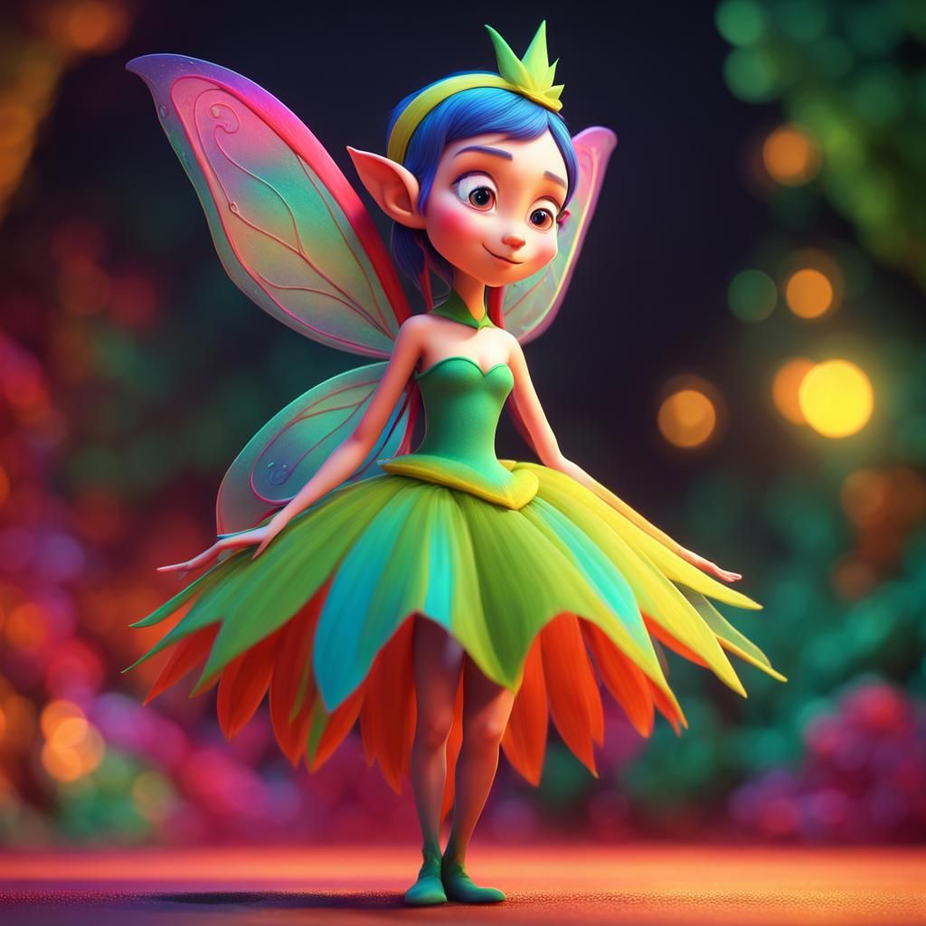 Vibrant Fairy and Elf in 3D Digital Art