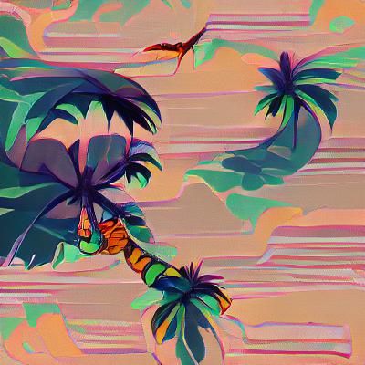 AI Generated Tropical Scene