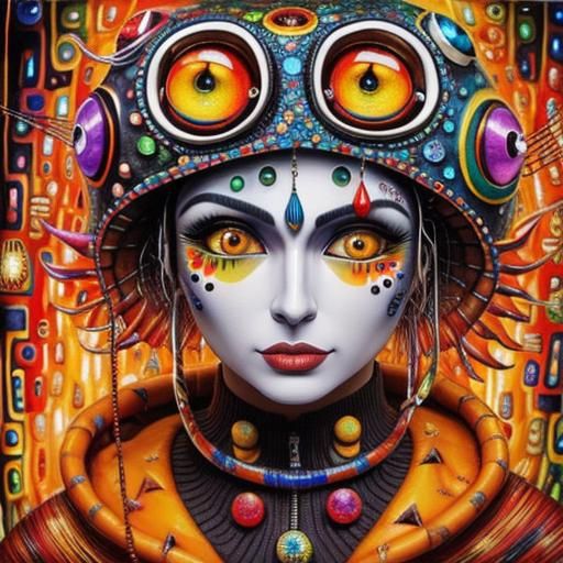 Angler Fish Oil Painting in Pop Surrealist Style