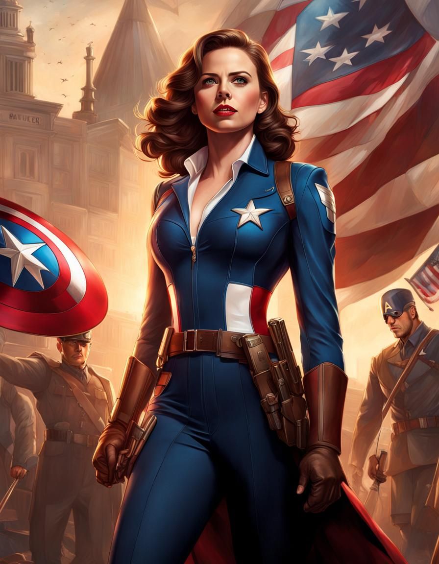 Actress Hayley Atwell as Peggy Carter in Captain America