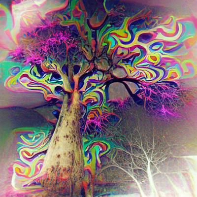 Psychedelic Tree of Life: AI Generated Art