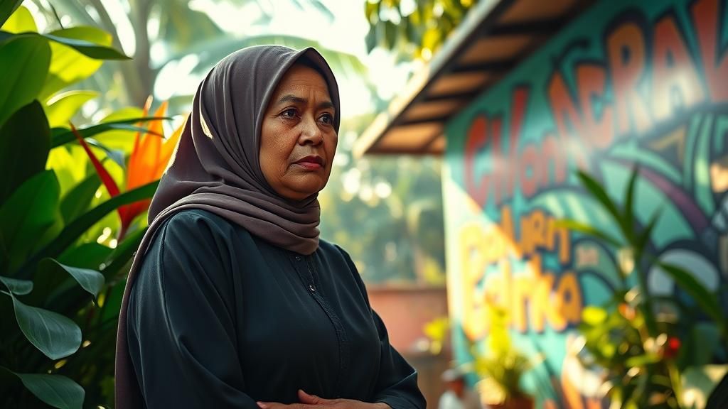 Minangkabau Woman Scholar in Sumatra, Polychromatic Art