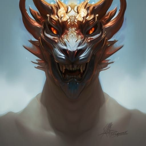 Demonic Chimera Portrait in Eldritch Style