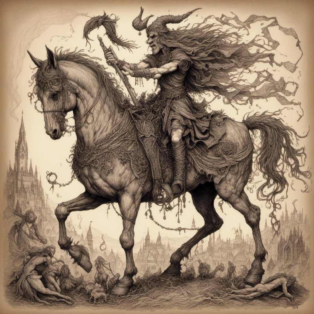 Unusual Centaur with Horse Upper Body