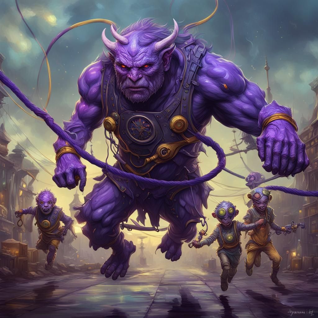 Alarm Clock Humanoids Play: Dark Fantasy Concept Art