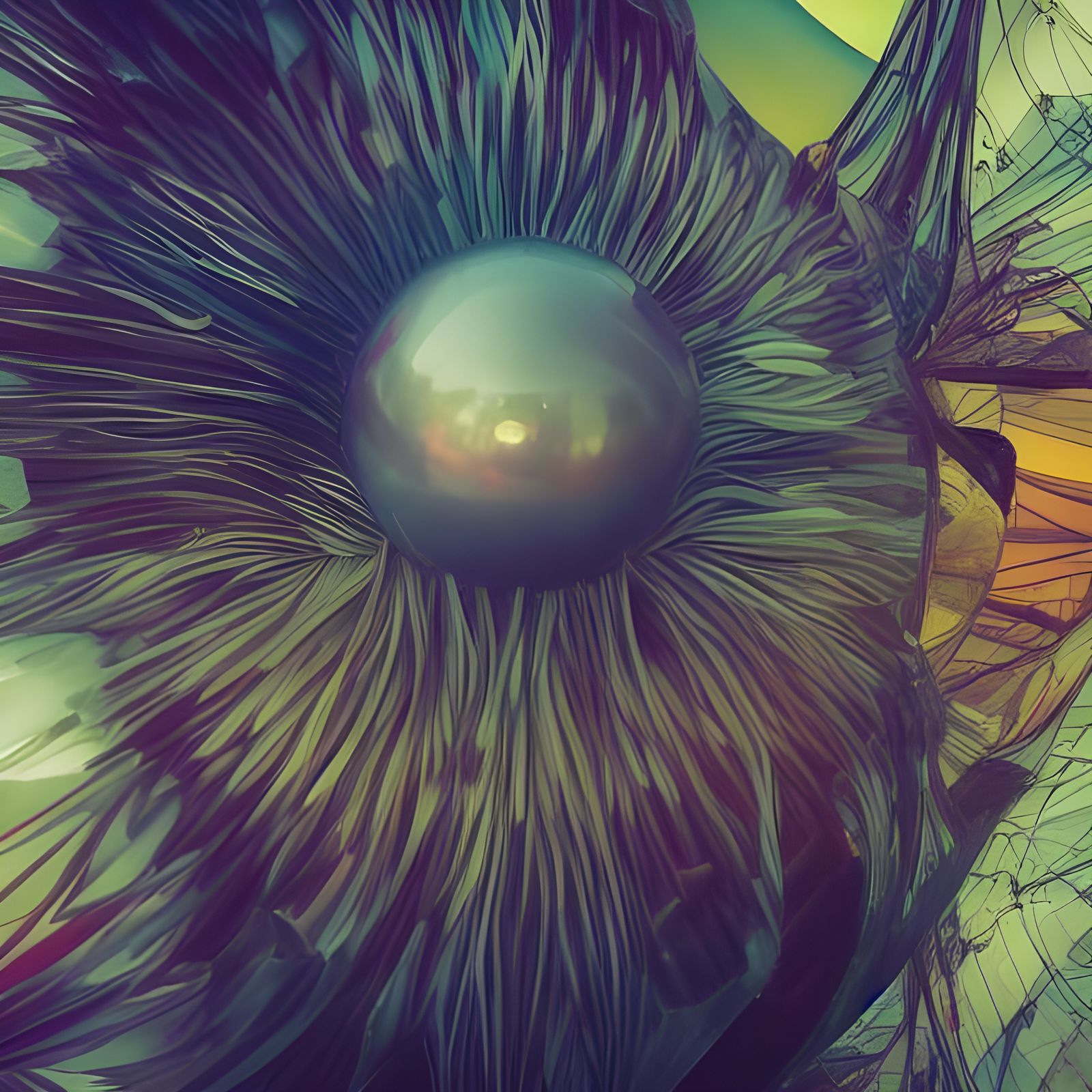 Colorful Abstract Construction with Animals in Dreamlike Sty...