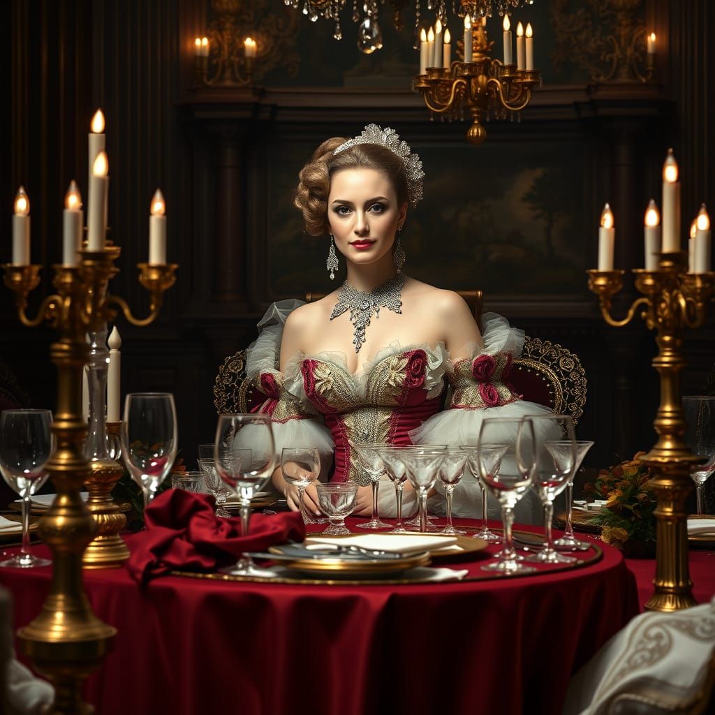 Lavish Baroque Feast with Gold and Diamonds