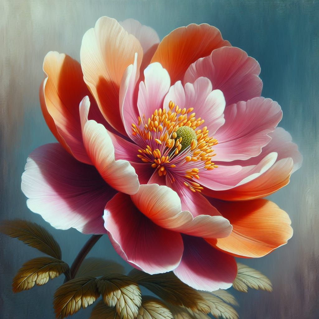 Realistic Flower Painting: Botanical Illustration in Vibrant...