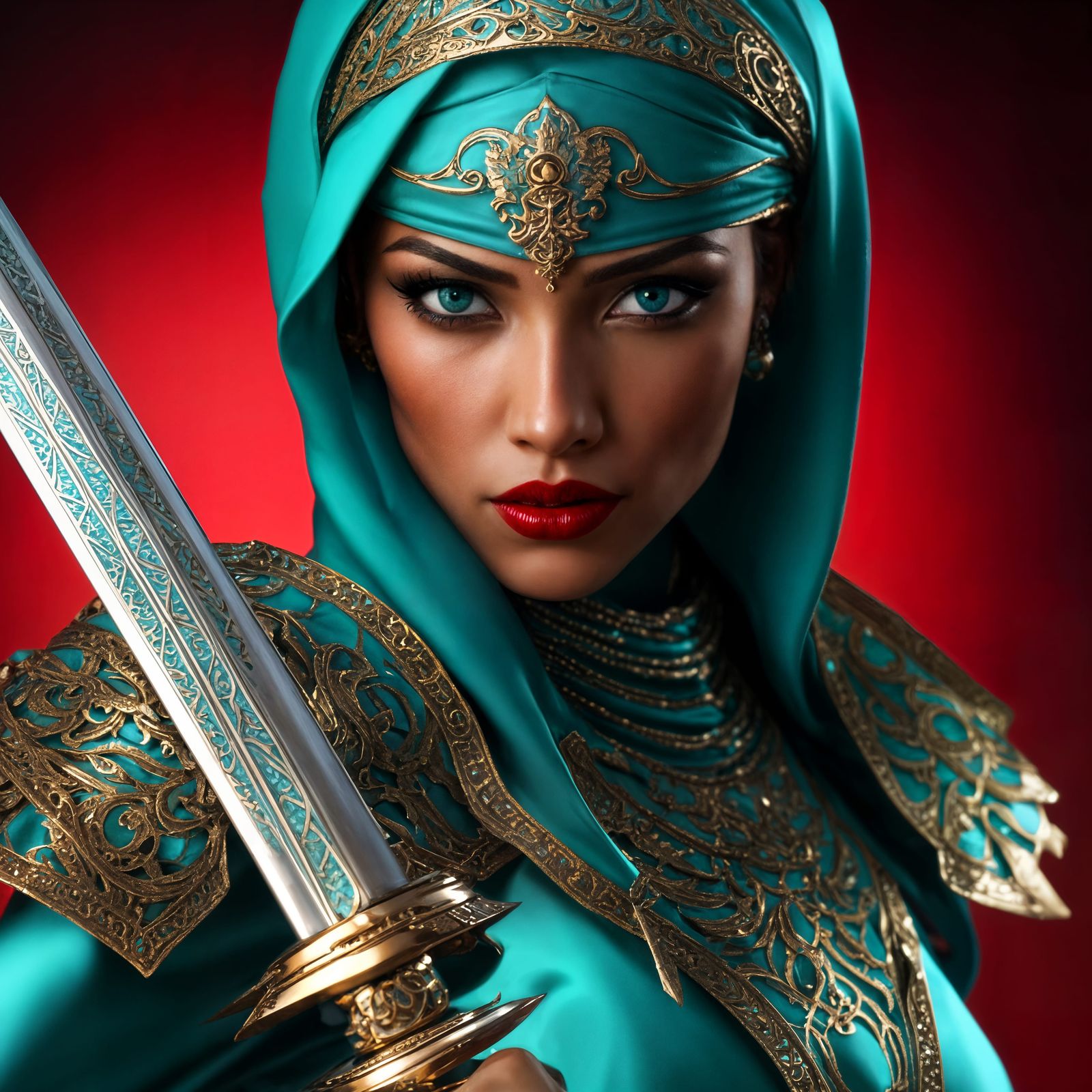 Majestic Princess Ninja in Stealthy Battle Position