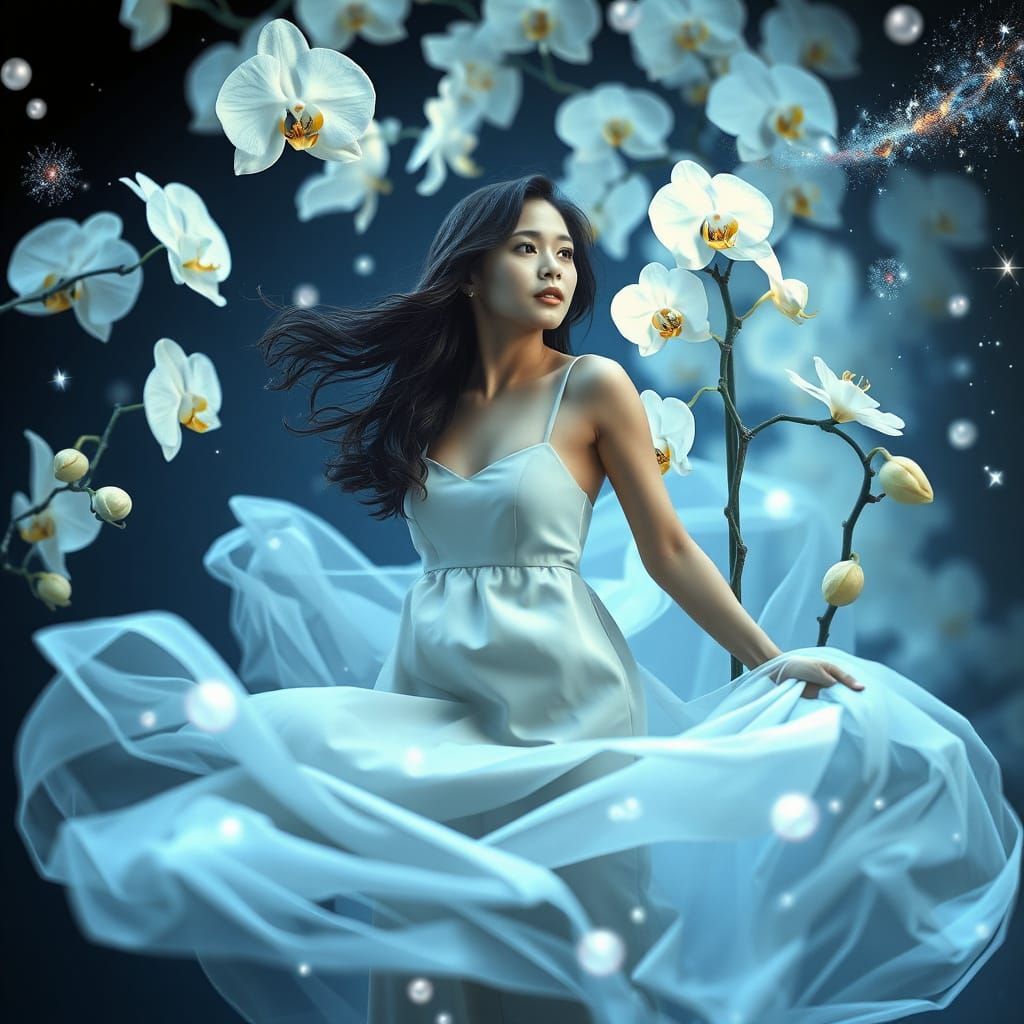 Cosmic Orchid Dreamscape