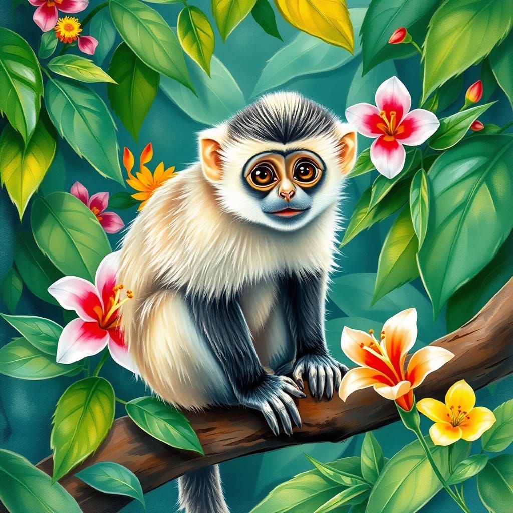 Charming Jungle Capuchin in Vibrant Colors
