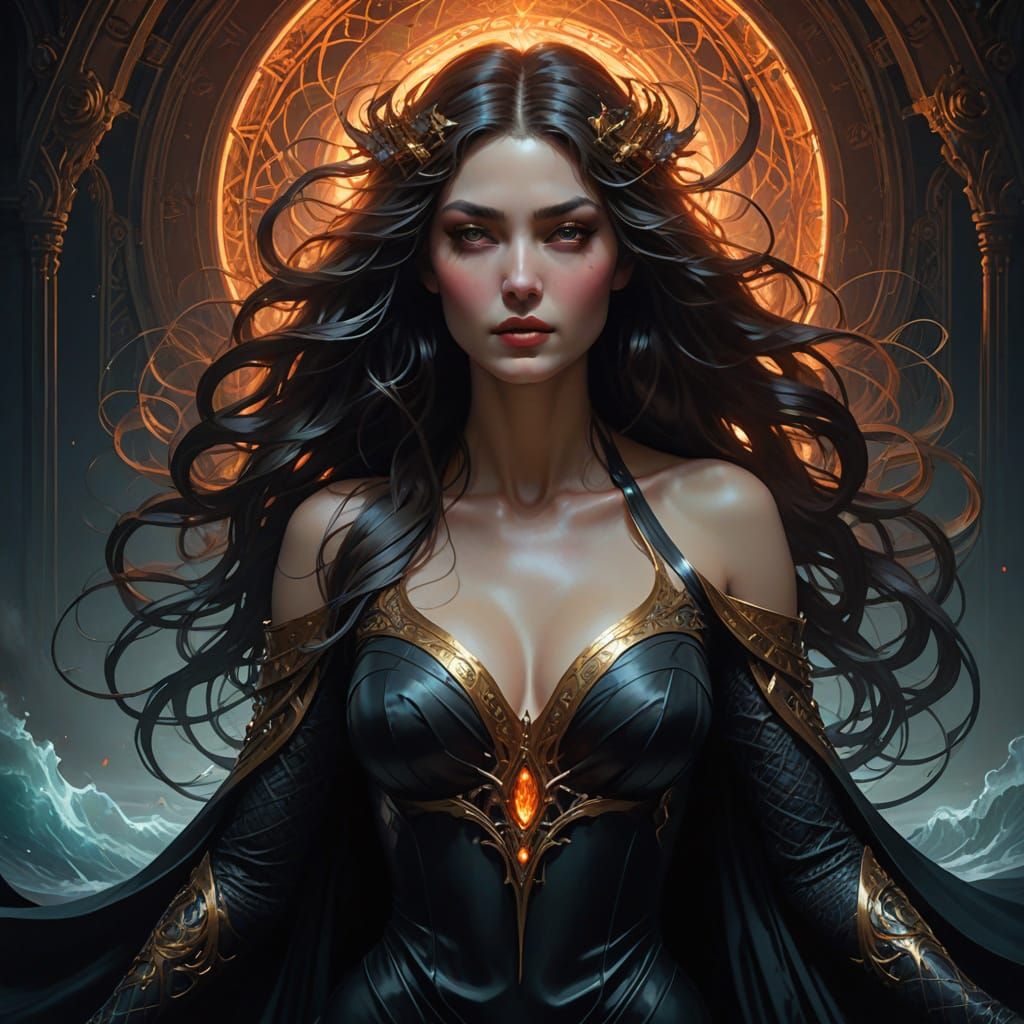 Siren of the Deep: Enchanting Horror in Dark Fantasy Art