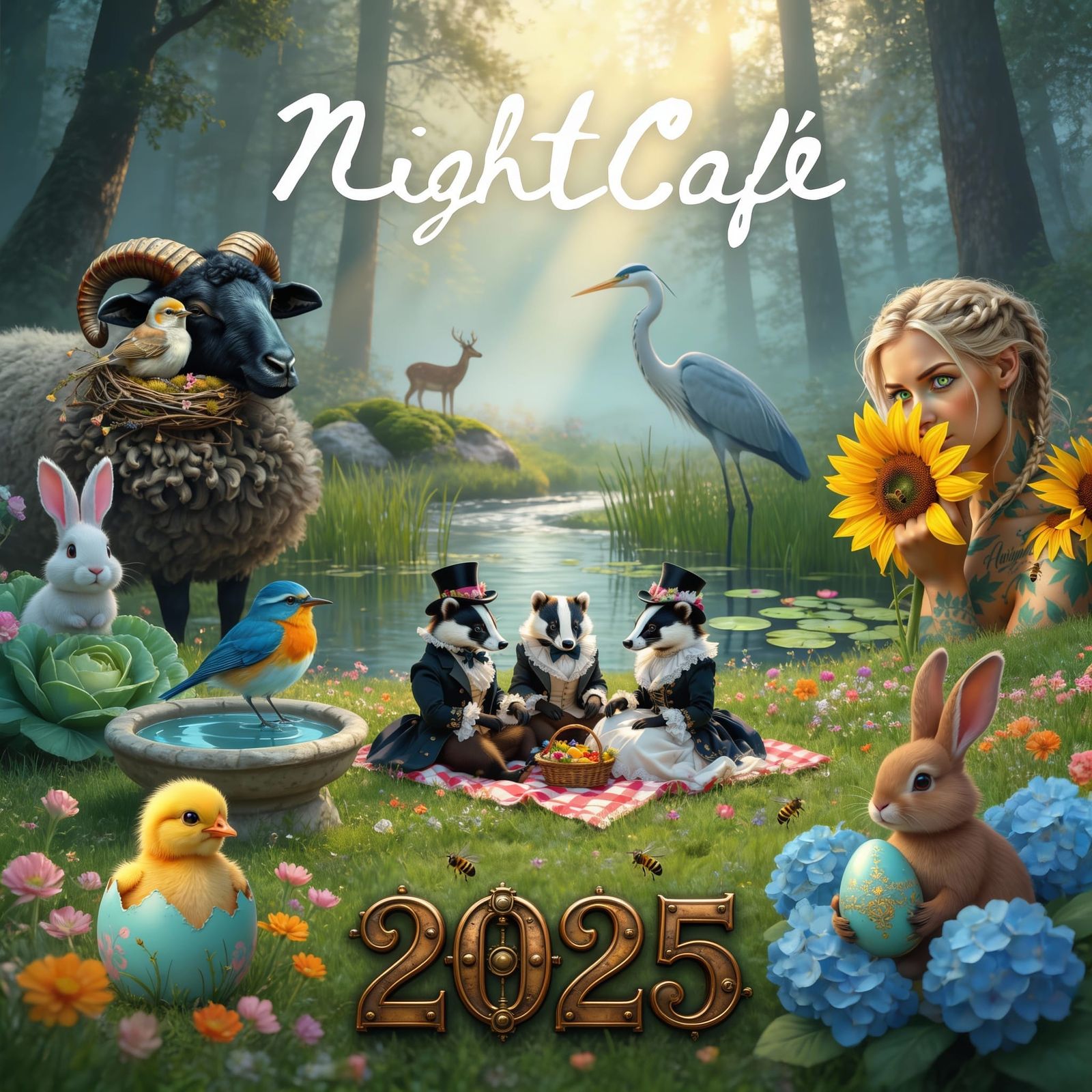 AI Art Collage: 2025 Highlights