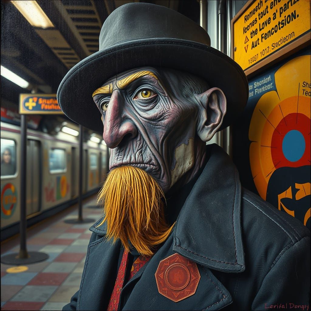 Charismatic Stranger in Moody Subway Station, Inspired by Lo...
